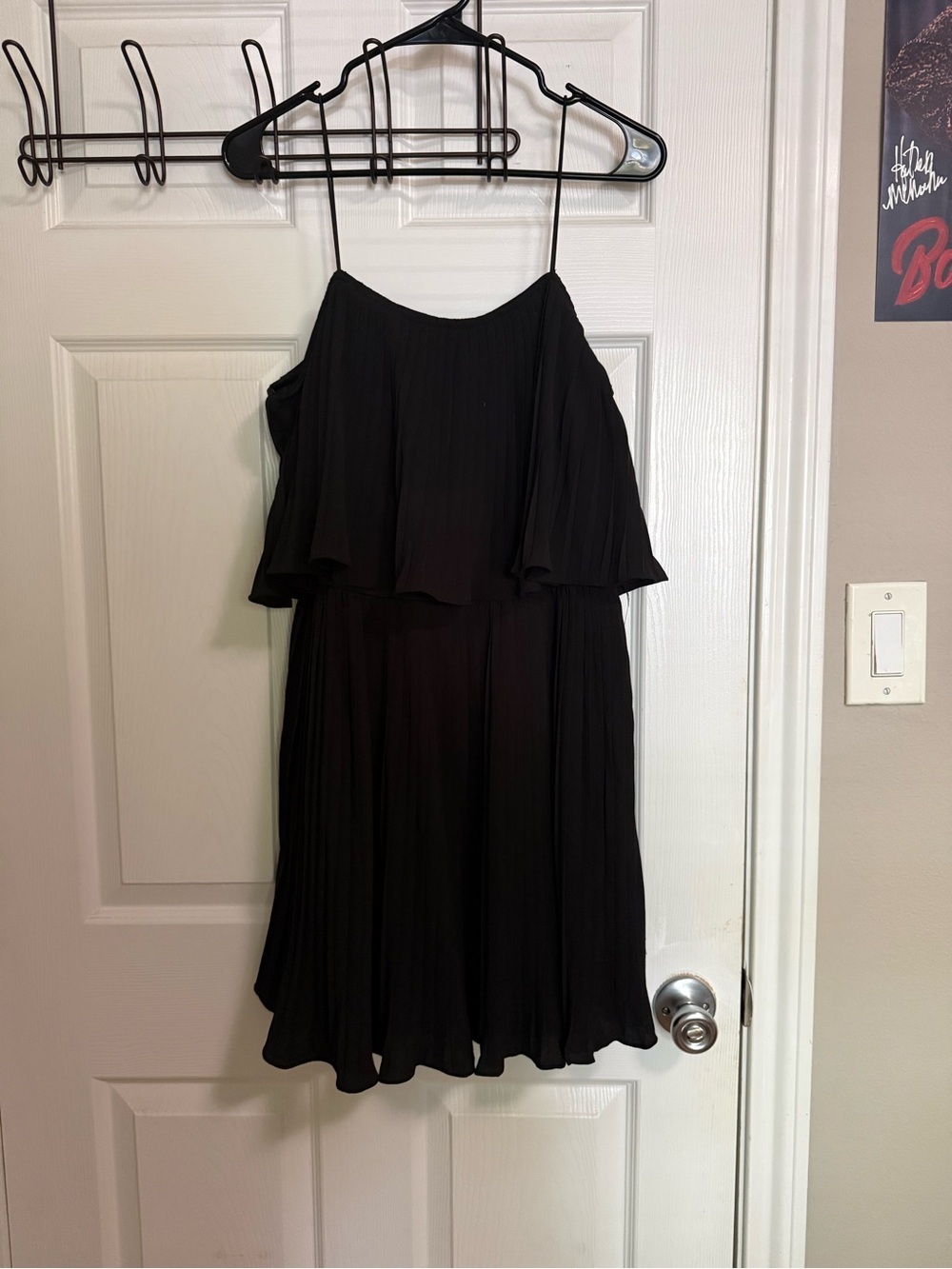 She + Sky Black Ruffle Dress